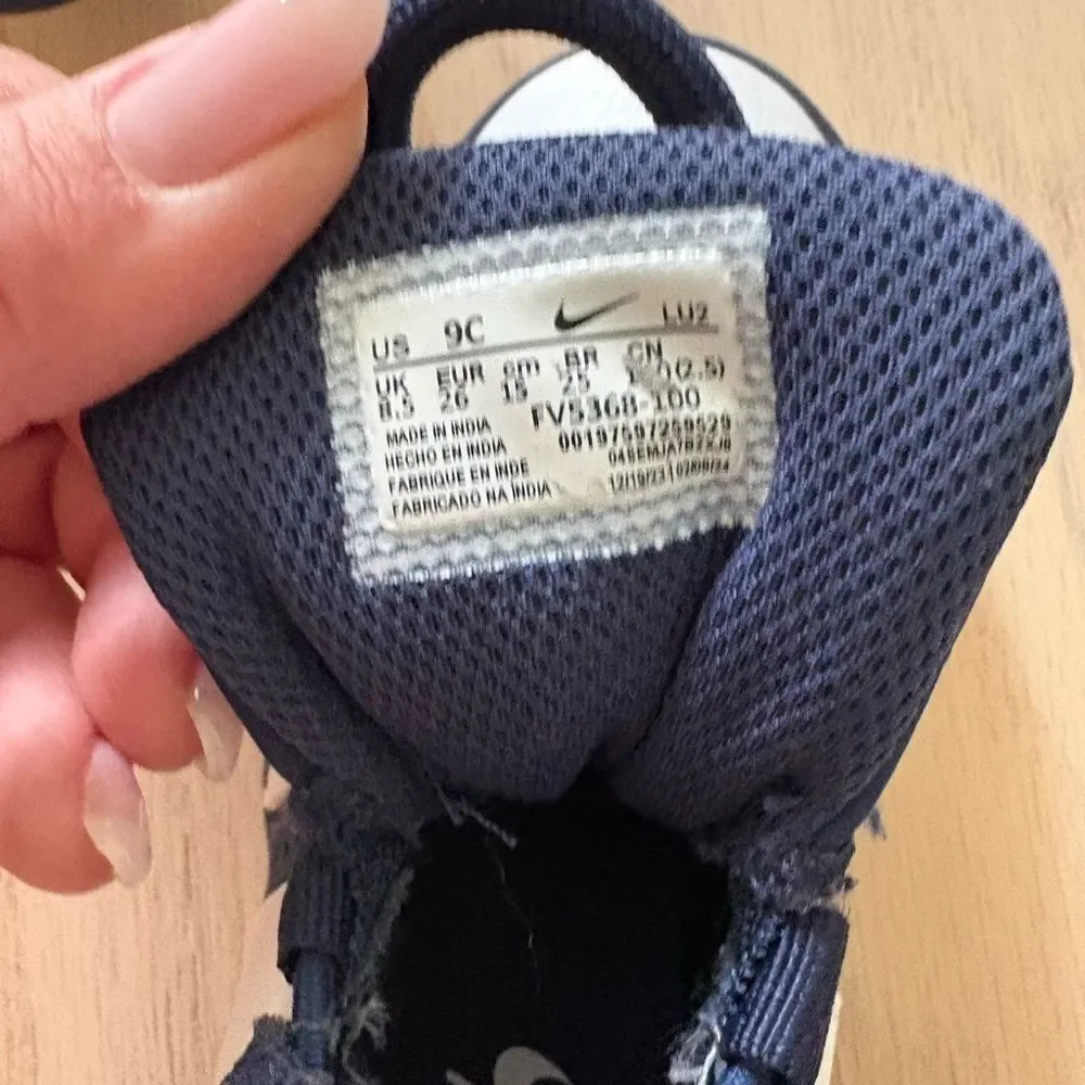 Navy and White Nike Air More Uptempo Boys' Toddler